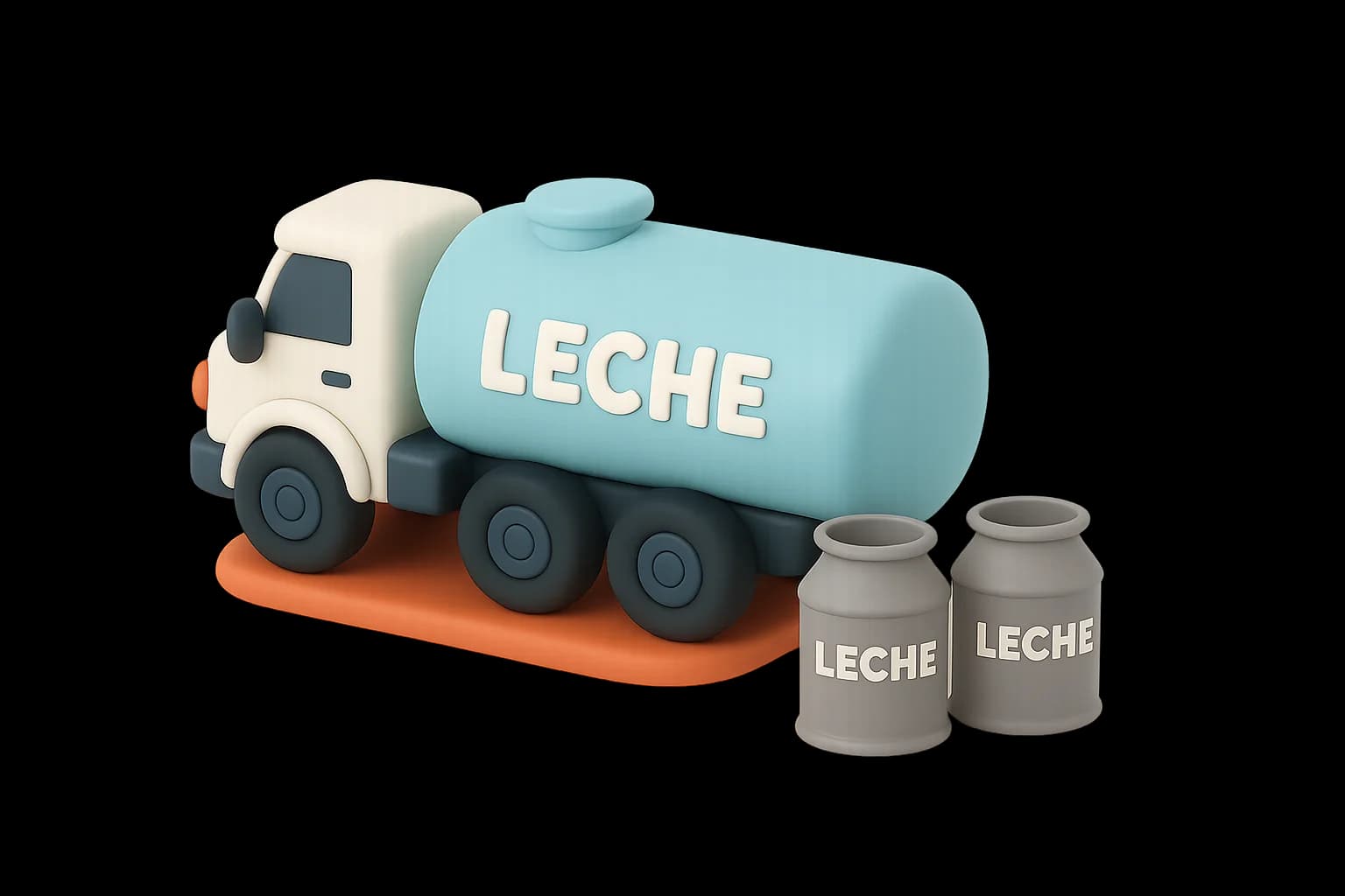 Carro tanque de la leche
